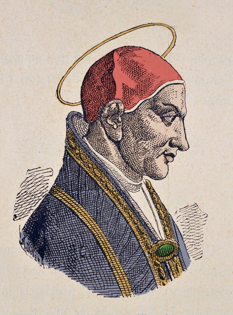 Retrato do Papa Félix III (Felice) (483-492) de Italian School