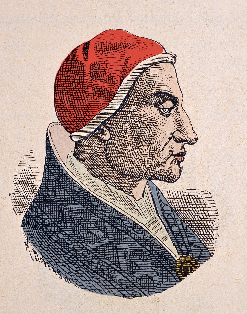 Retrato do Papa Félix IV (Felice) (526-530) de Italian School