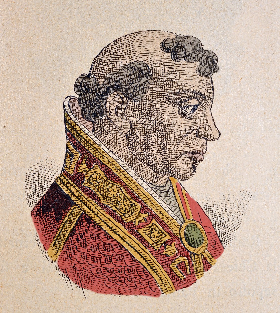 Retrato do Papa Formose (Formoso, Formosus) (891-896) de Italian School