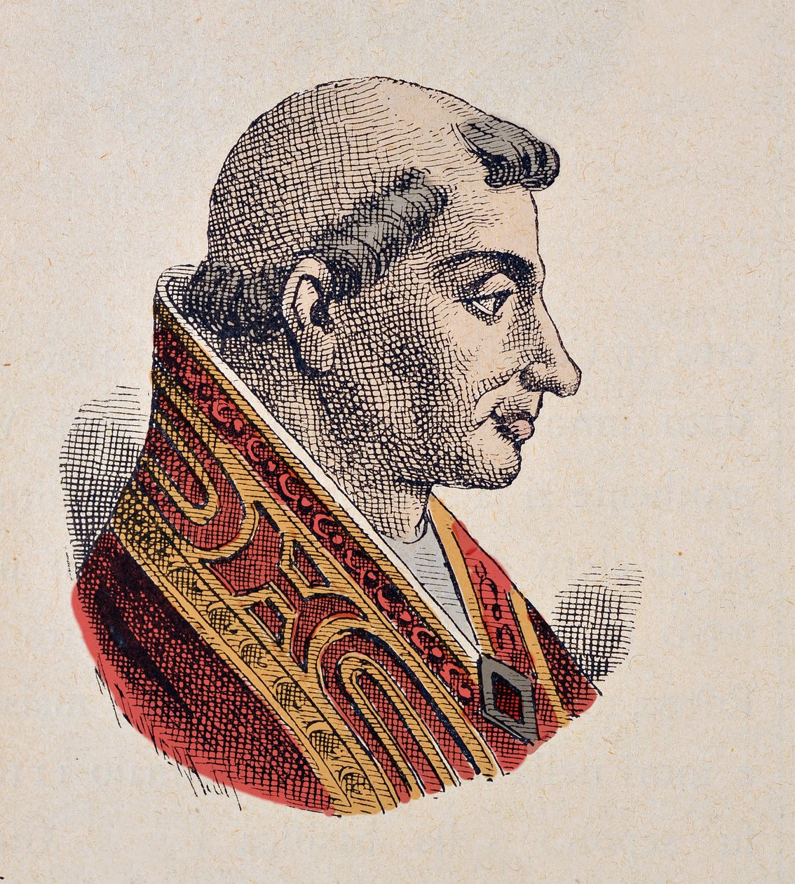 Retrato do Papa Gelase II (Gelasio I ou gelasio) (1118-1119) de Italian School
