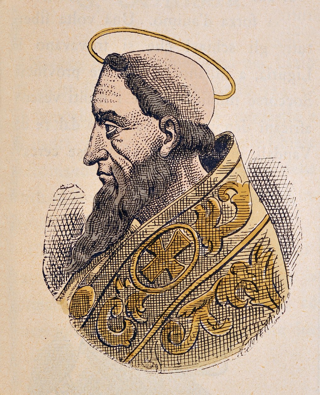 Retrato do Papa Gelase Ier (Gelasius I ou gelasio) (492-496) de Italian School