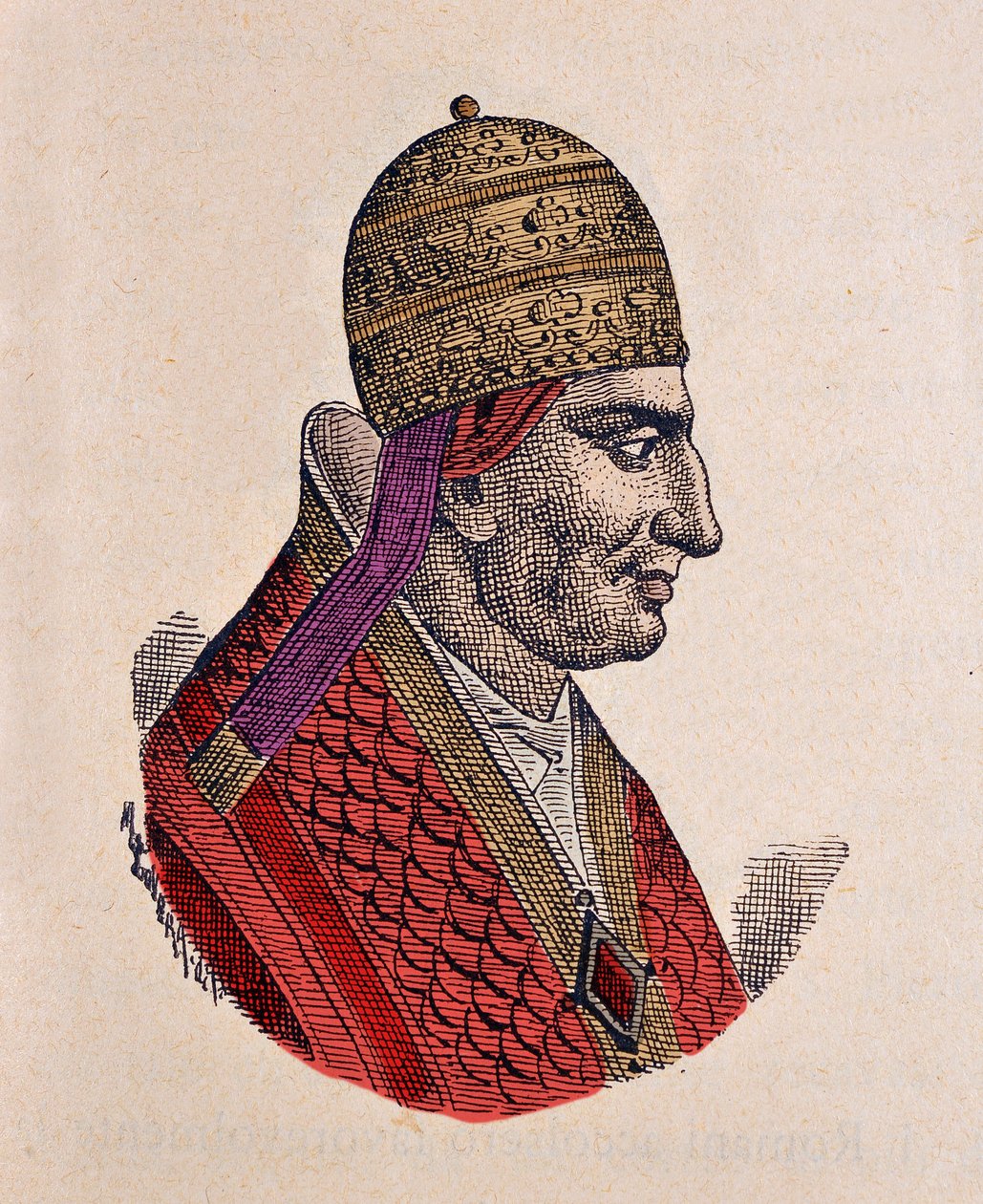 Retrato do Papa Gregoire VI (Gregório, Gregório ou Gregório) (1045-1046) de Italian School