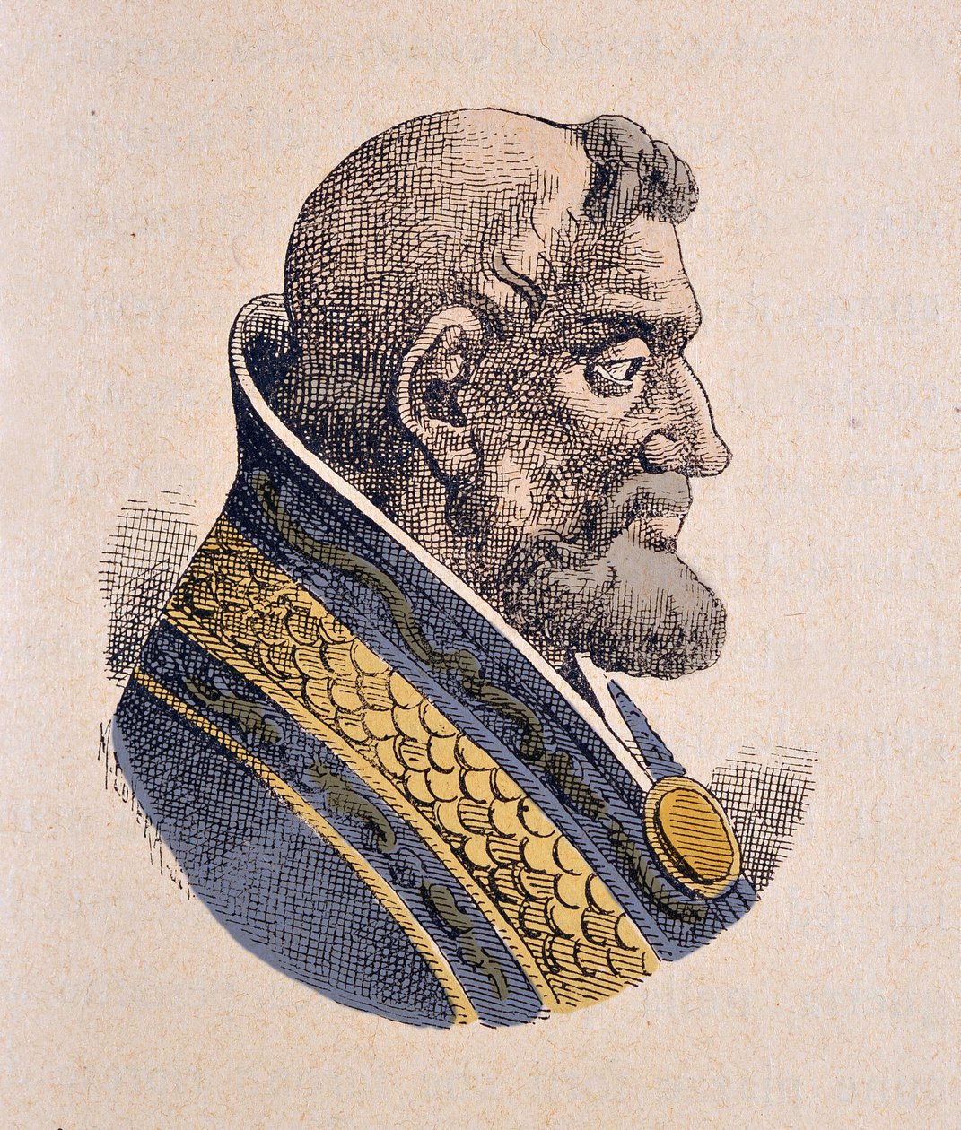 Retrato do Papa Honório III (Onorio) (1213-1227) de Italian School