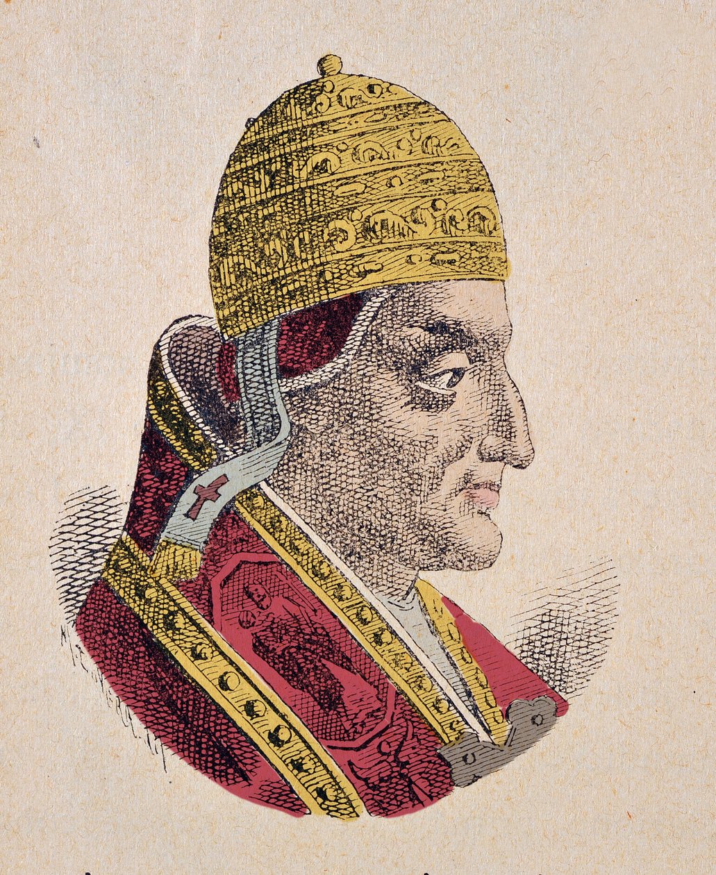 Retrato do Papa Inocêncio IV (Innocenzo, Innocentius) (1243-1254) de Italian School