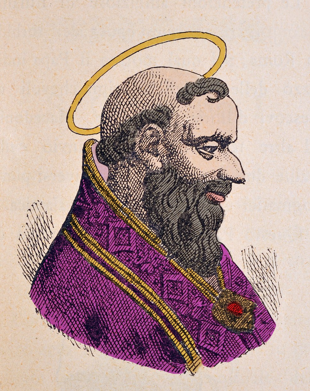 Retrato do Papa Inocêncio Ier (Innocenzo, Innocentius) (401-417) de Italian School