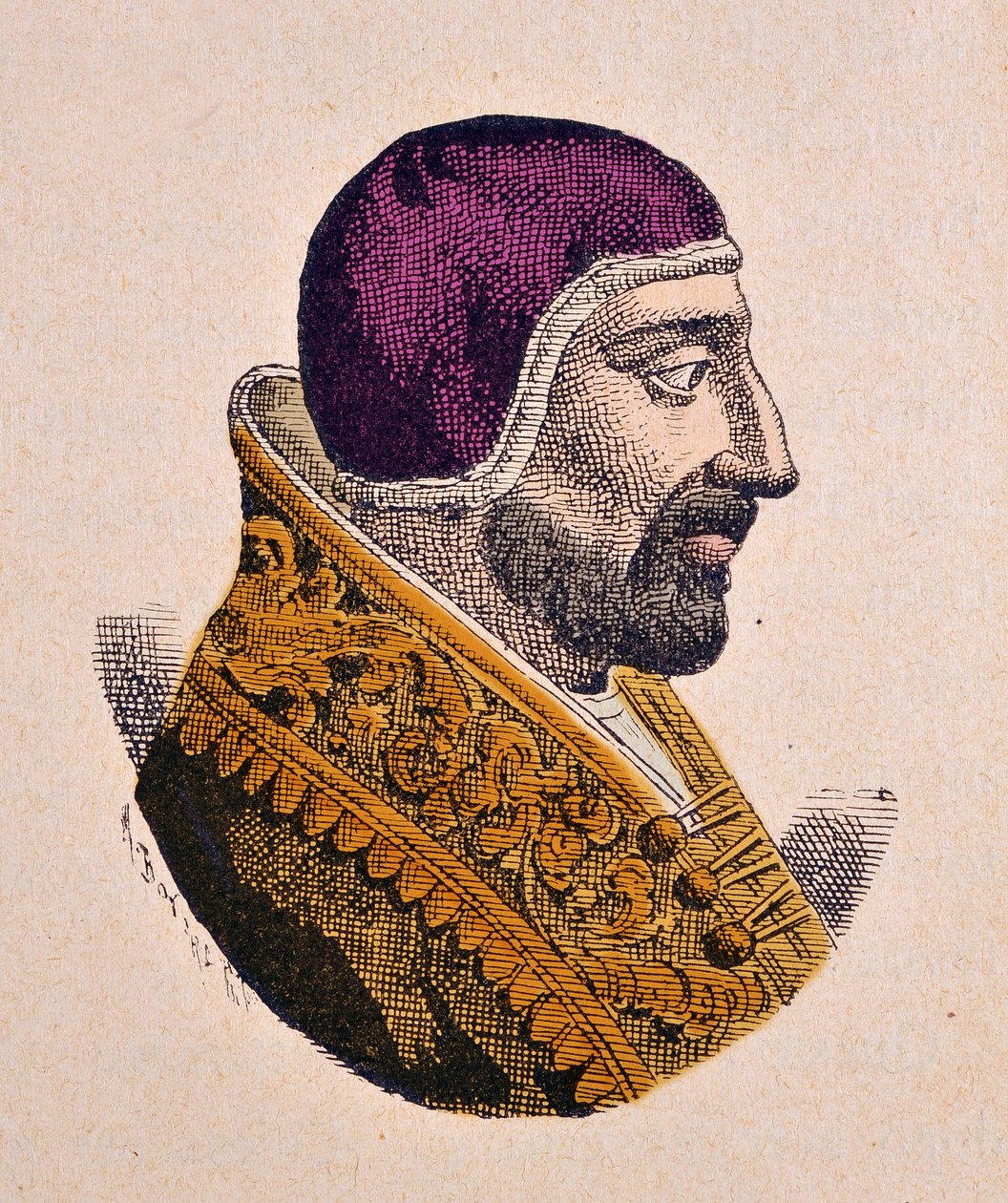 Retrato do Papa Inocêncio VI (Innocenzo, Innocentius) (1352-1362) de Italian School