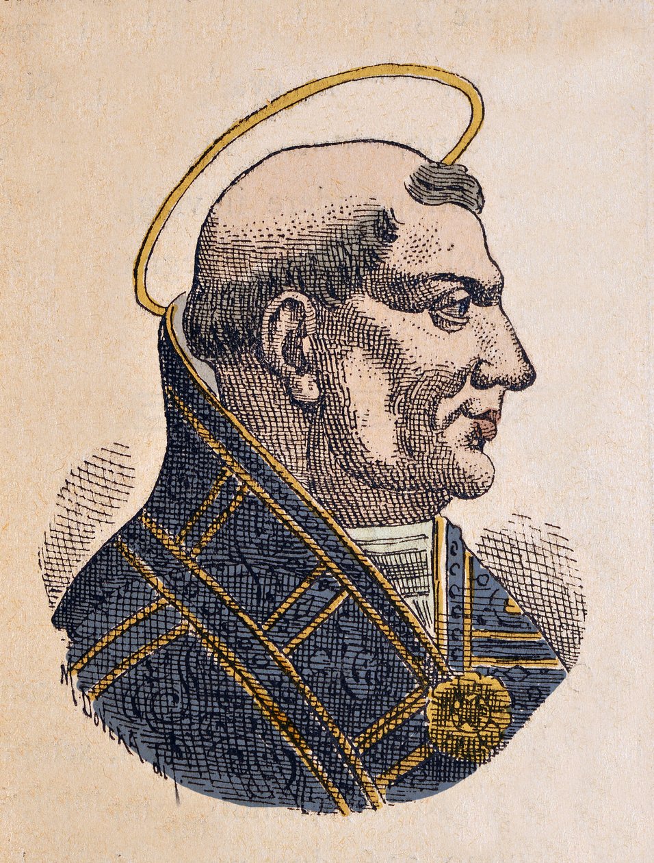 Retrato do Papa João II (Giovanni ou Ioannes) (533-535) de Italian School