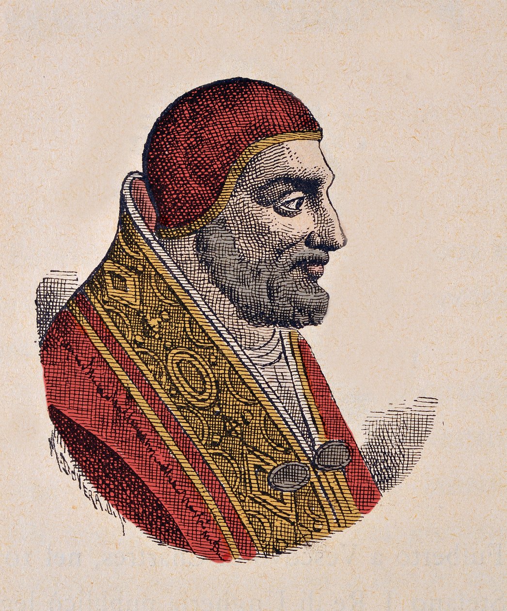 Retrato do Papa João XIX (Giovanni, Ioannes) (1024-1032) de Italian School