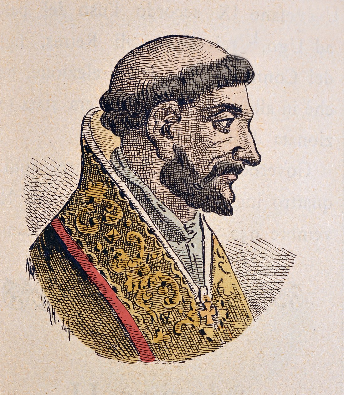 Retrato do Papa João XI (Giovanni, Ioannes) (931-935) de Italian School
