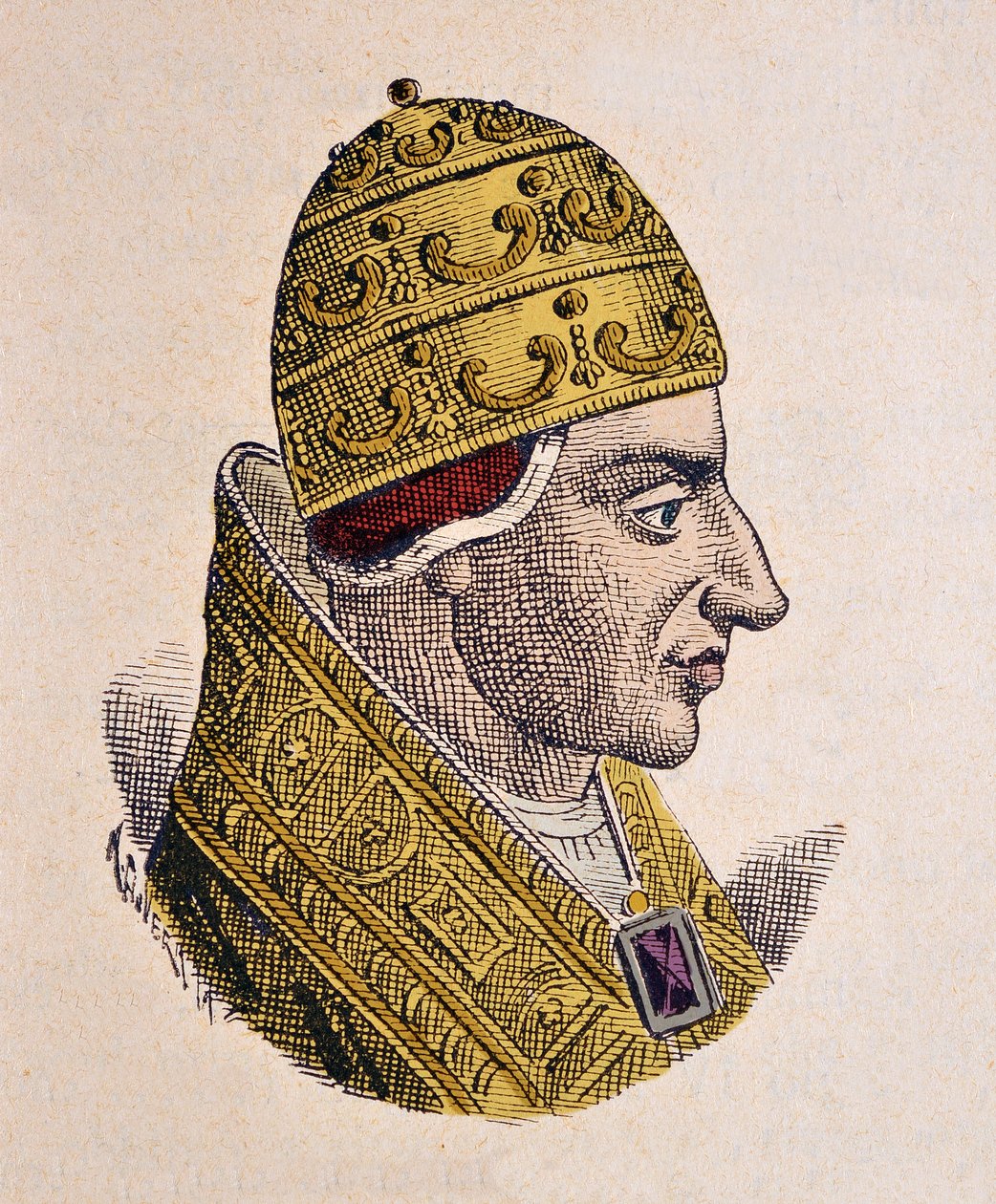 Retrato do Papa João XVII (Giovanni, Ioannes) (1003) de Italian School