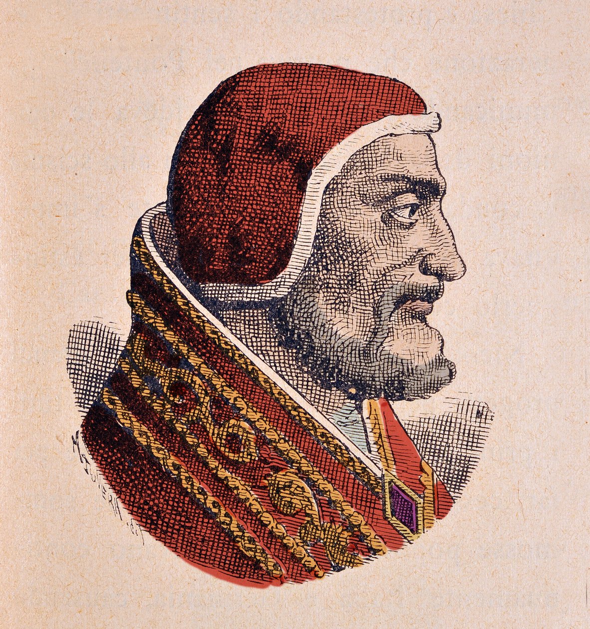 Retrato do Papa João XXI (Giovanni, Ioannes) (1276-1277)) de Italian School