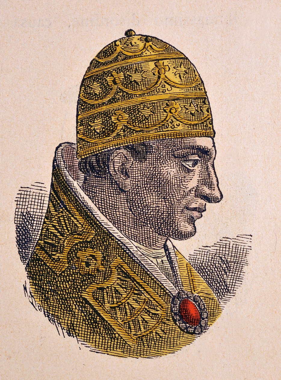 Retrato do Papa João X (Giovanni, Ioannes) (914-928) de Italian School