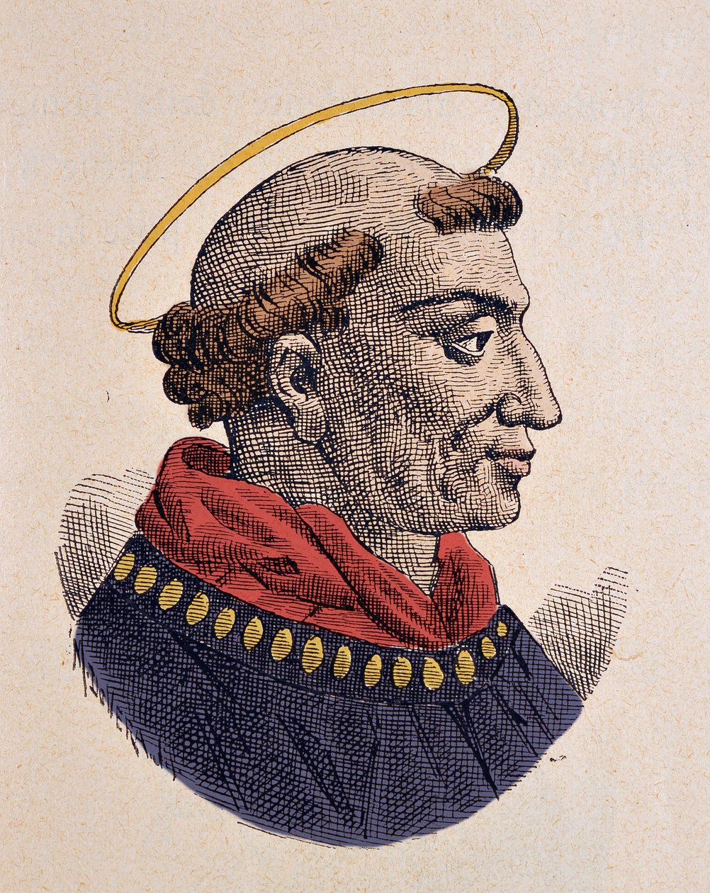 Retrato do Papa Leão IV (Leão, Leone) (847-855) de Italian School