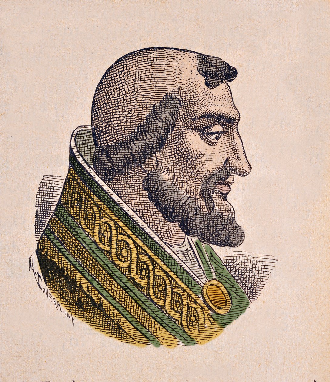 Retrato do Papa Leão IX (Leão, Leone) (1049-1054) de Italian School