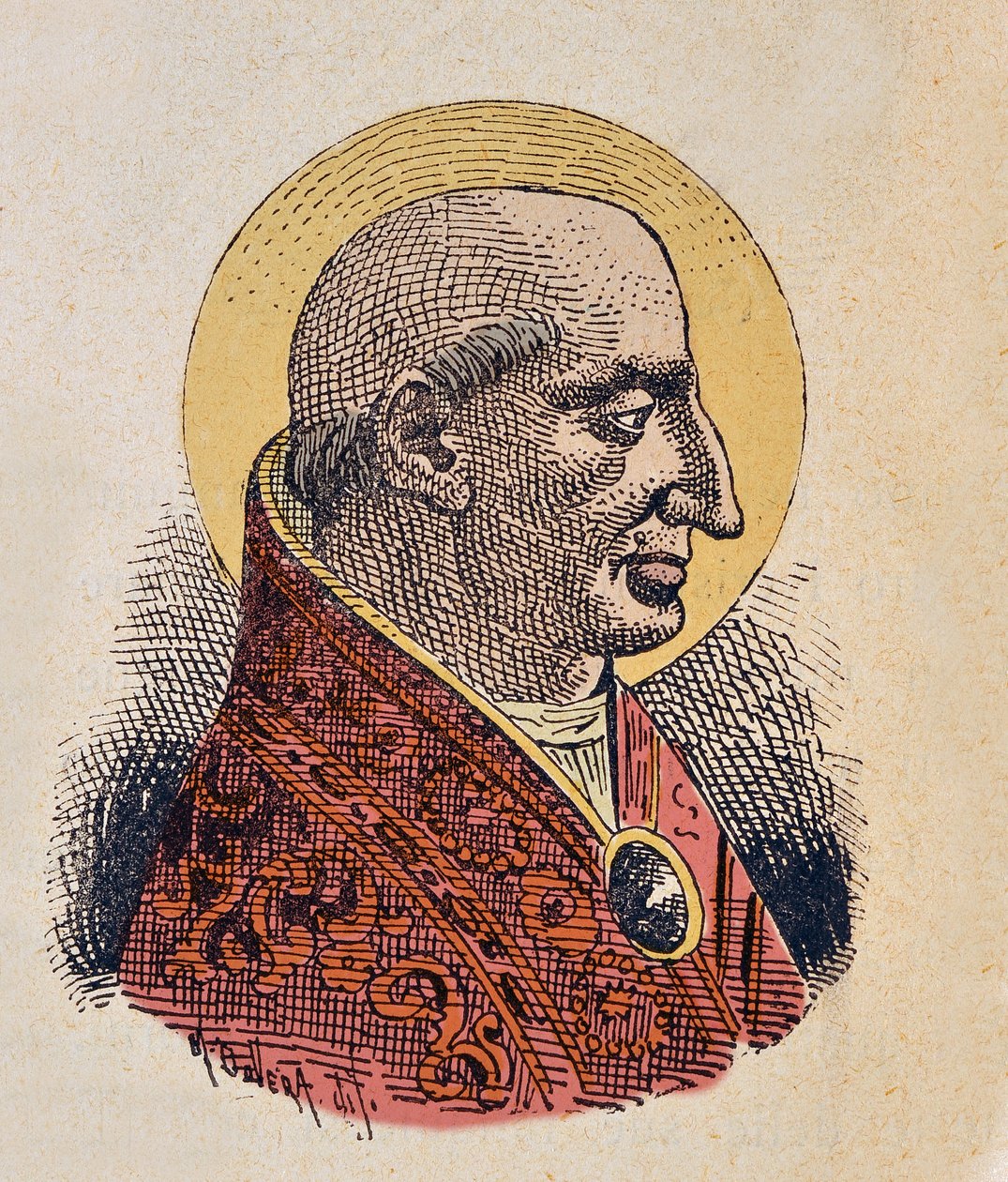 Retrato do Papa Lucius Ier (Lúcio I) (253-254) de Italian School