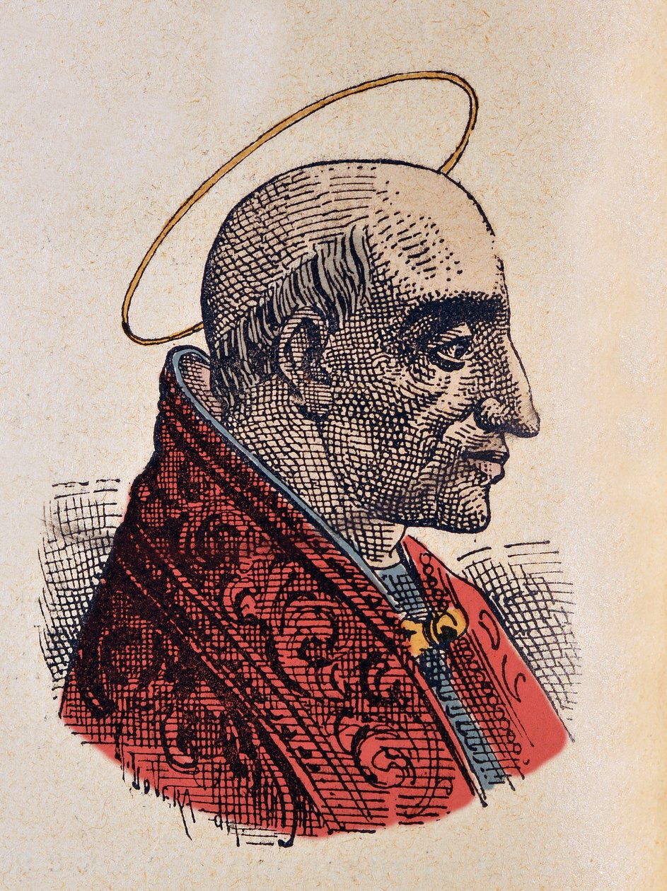 Retrato do Papa Marcelino (Marcelino ou Marcelino) (296-304) de Italian School