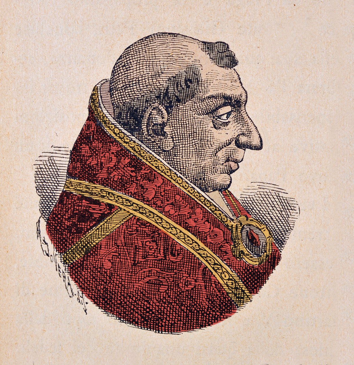 Retrato do Papa Martino V (Martinus ou Martino) (1417-1431) de Italian School