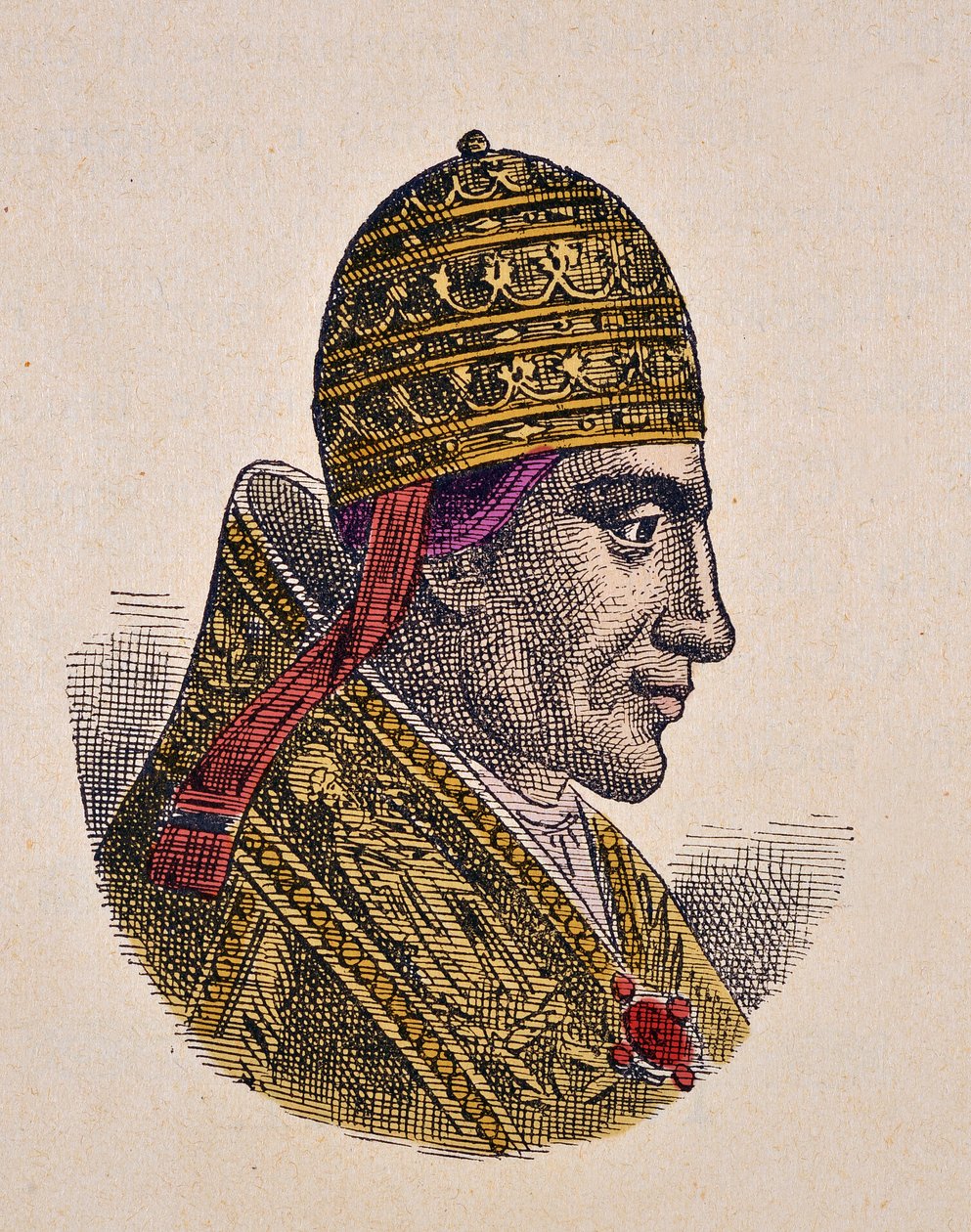 Retrato do Papa Nicolau II (Nicola, Nicolau ou Nicolo ou Niccolo ou Nicolaus) (1058-1061) de Italian School