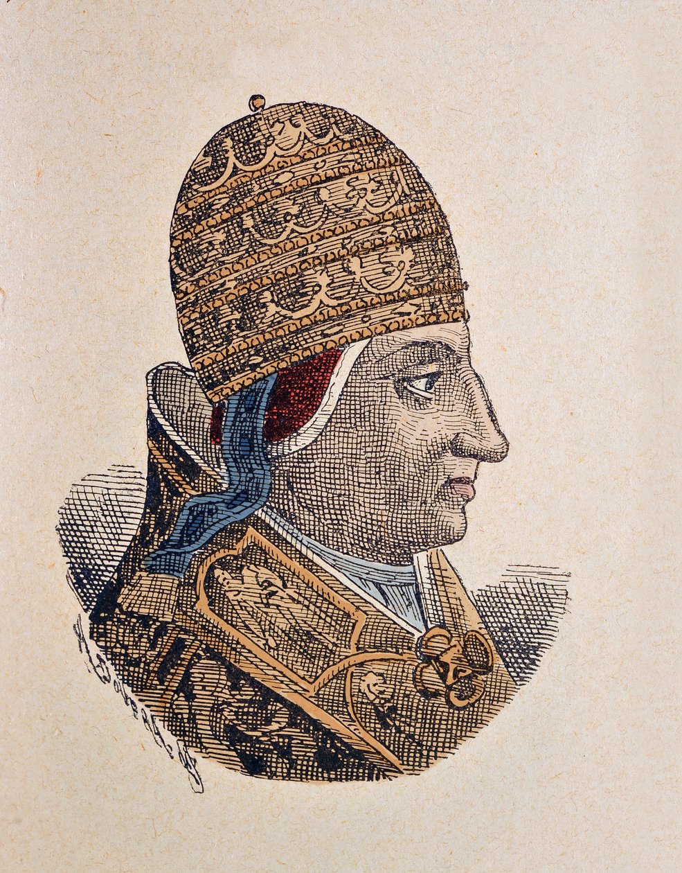 Retrato do Papa Nicolau V (Nicola, Nicolau ou Nicolo ou Niccolo ou Nicolaus) (1447-1455) de Italian School