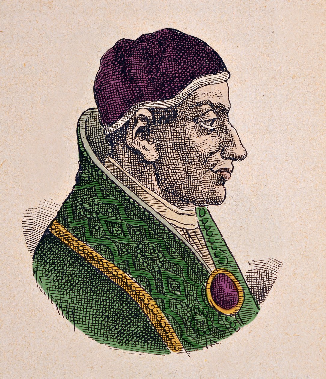 Retrato do Papa Pascal Ier de Italian School
