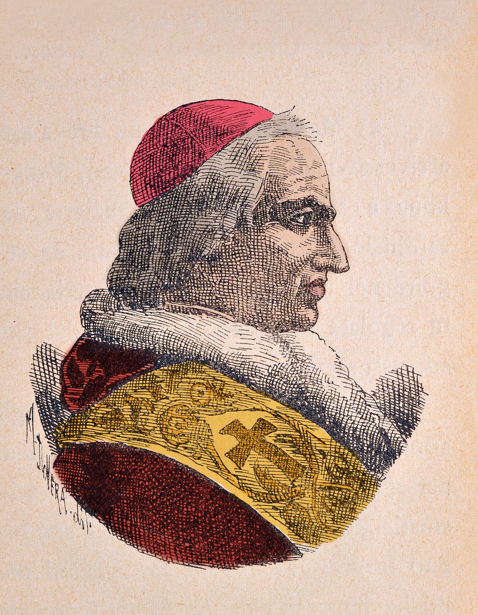 Retrato do Papa Pie VIII (Pio ou Pio) (1829-1830) de Italian School