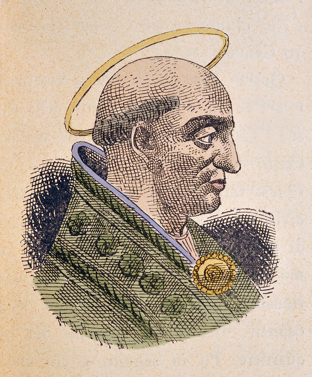 Retrato do Papa Pontien (ou Pontianus ou Pontianus ou Ponziano) (230-235) de Italian School