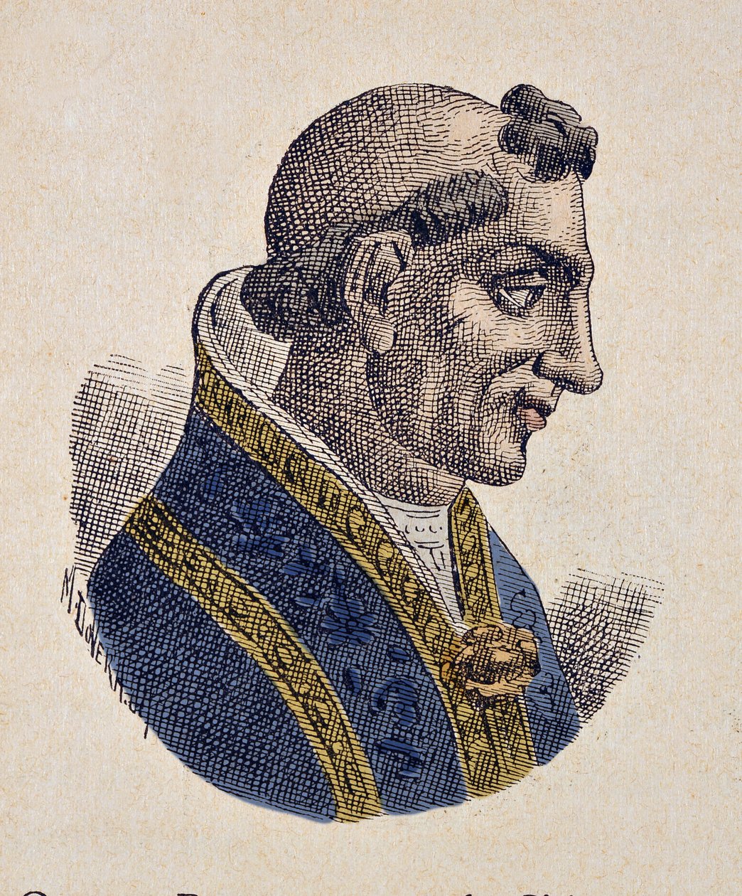 Retrato do Papa Serge III (Sergius, Sérgio) (904-911) de Italian School