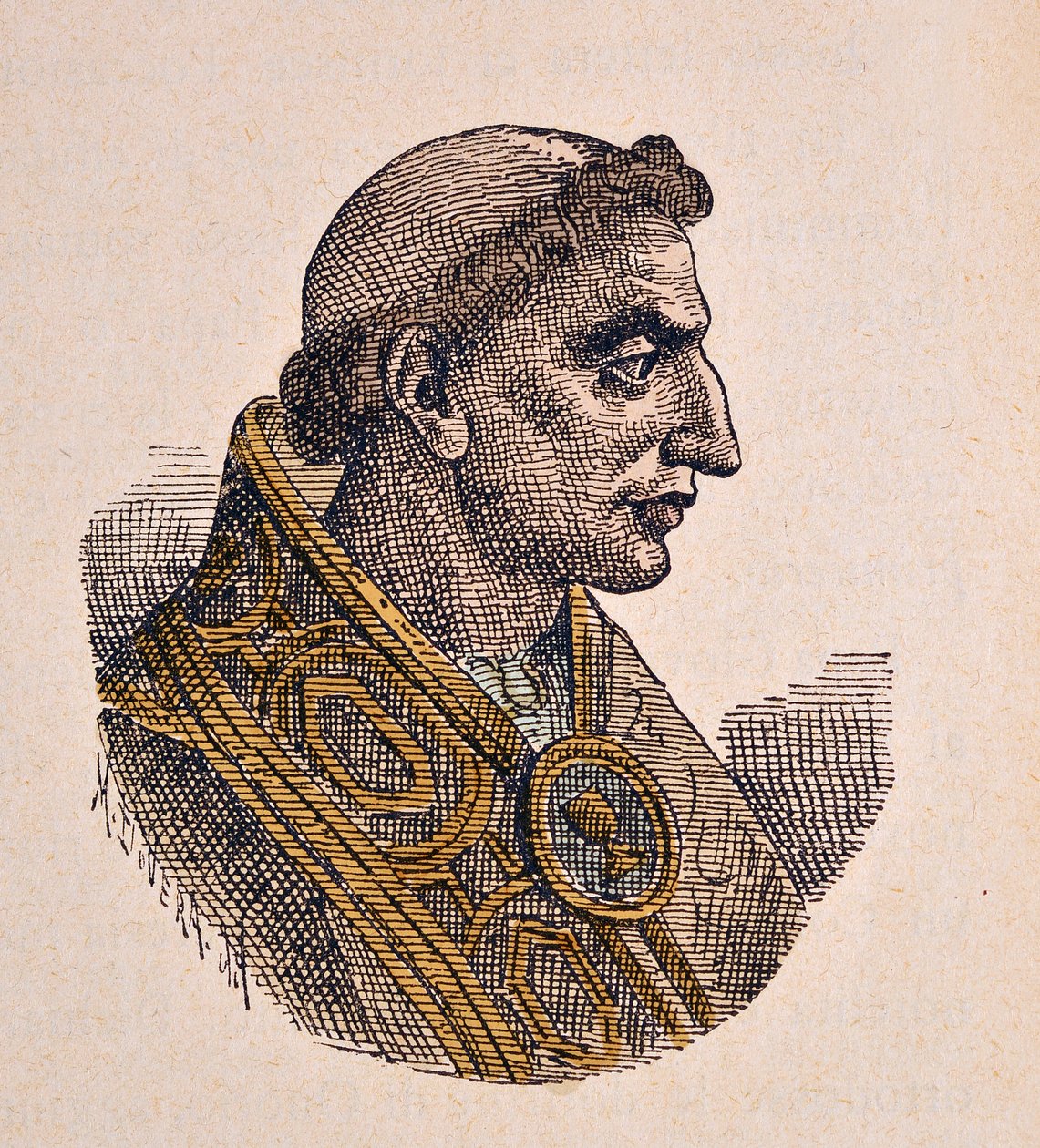 Retrato do Papa Severin Ier (Severinus ou Severino) (638/640) de Italian School