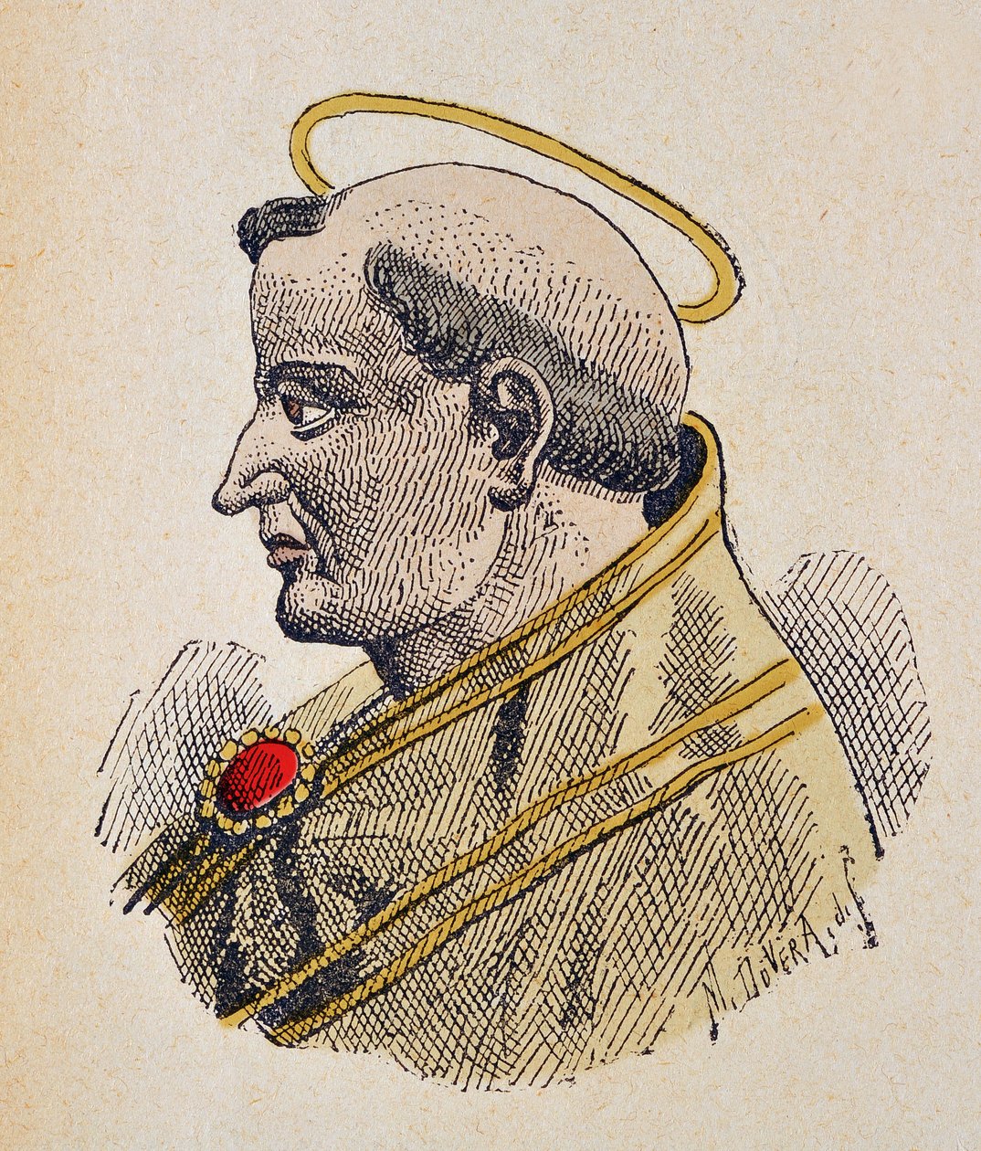 Retrato do Papa Sixte III (Sixtus, Sisto ou Xisto) (432-440) de Italian School