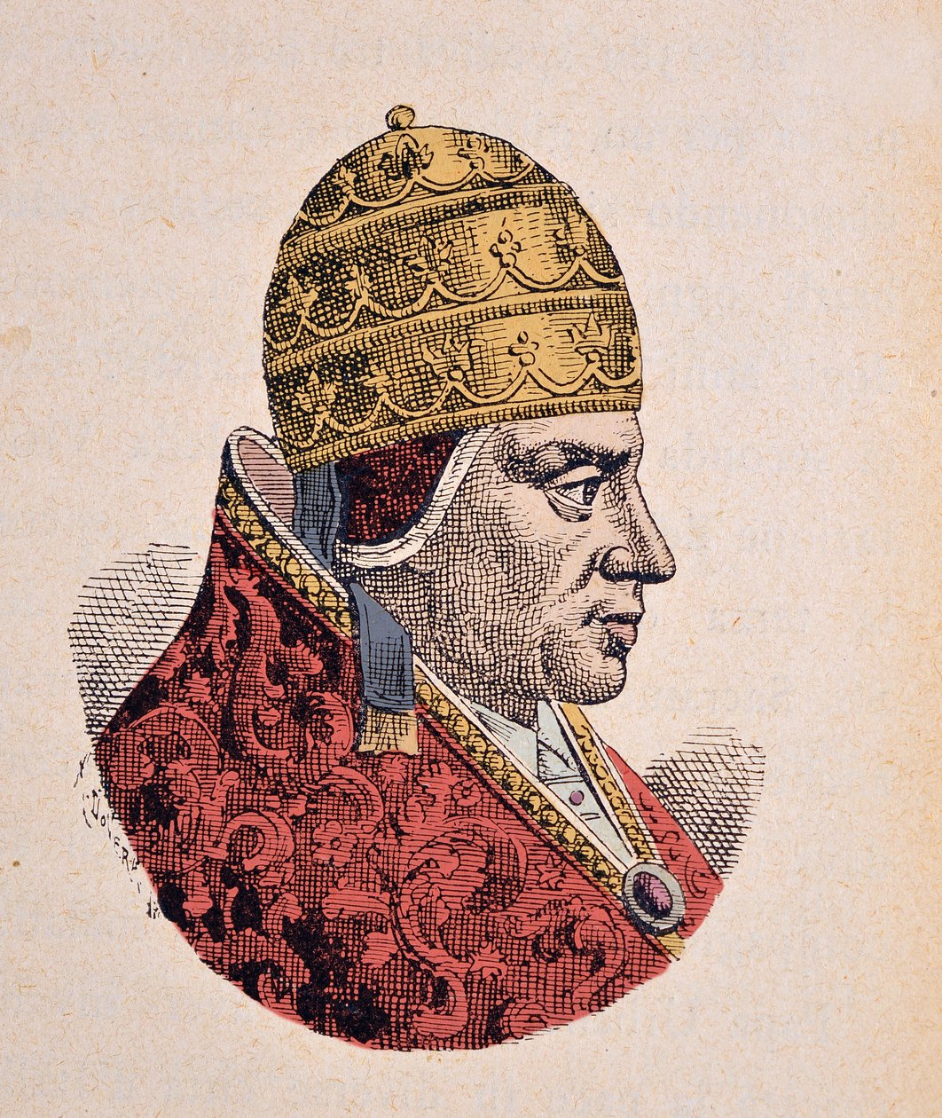 Retrato do Papa Urbain VI (Urbano ou Urbanus ou Urbano) (1378-1389) de Italian School