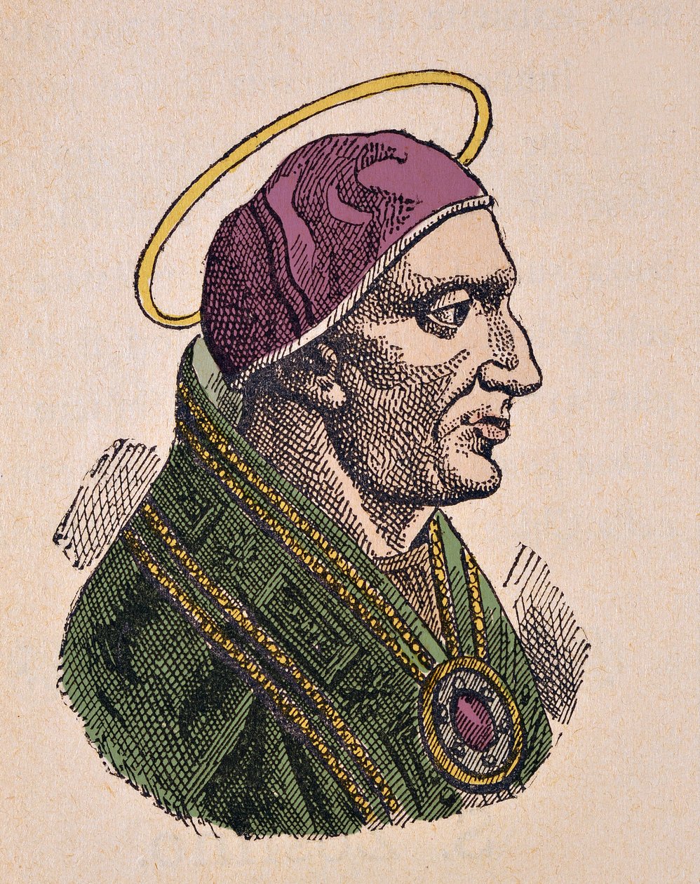 Retrato do Papa Zosime Ier (Zosimus, Zosimo) (417-418) de Italian School