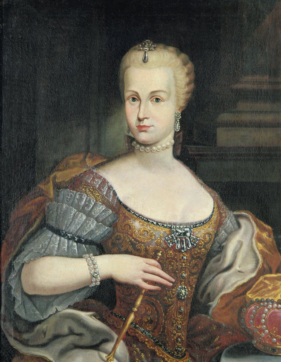 Retrato da esposa de Pietro Leopoldo di Lorena, C. 1750 de Italian School