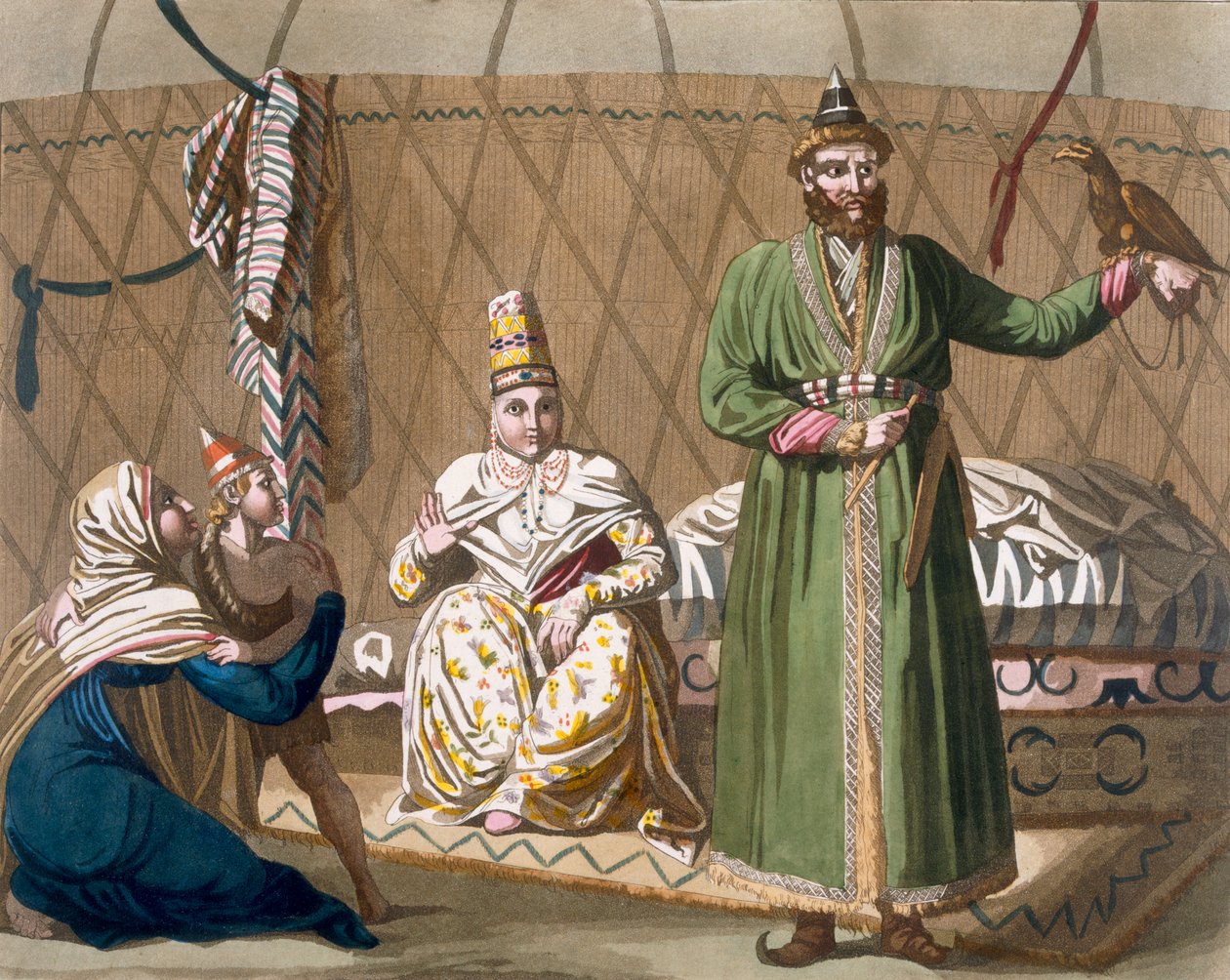 Príncipe e chefe de Estado do povo kirguiz, c.1820s-30s de Italian School