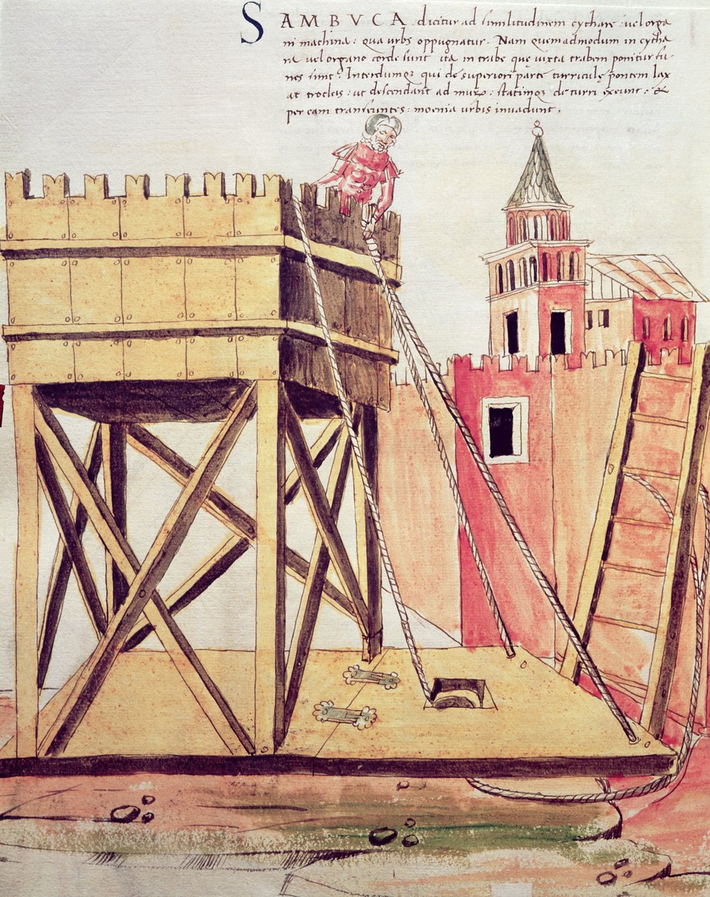 Projeto para uma torre de cerco, ilustração de 