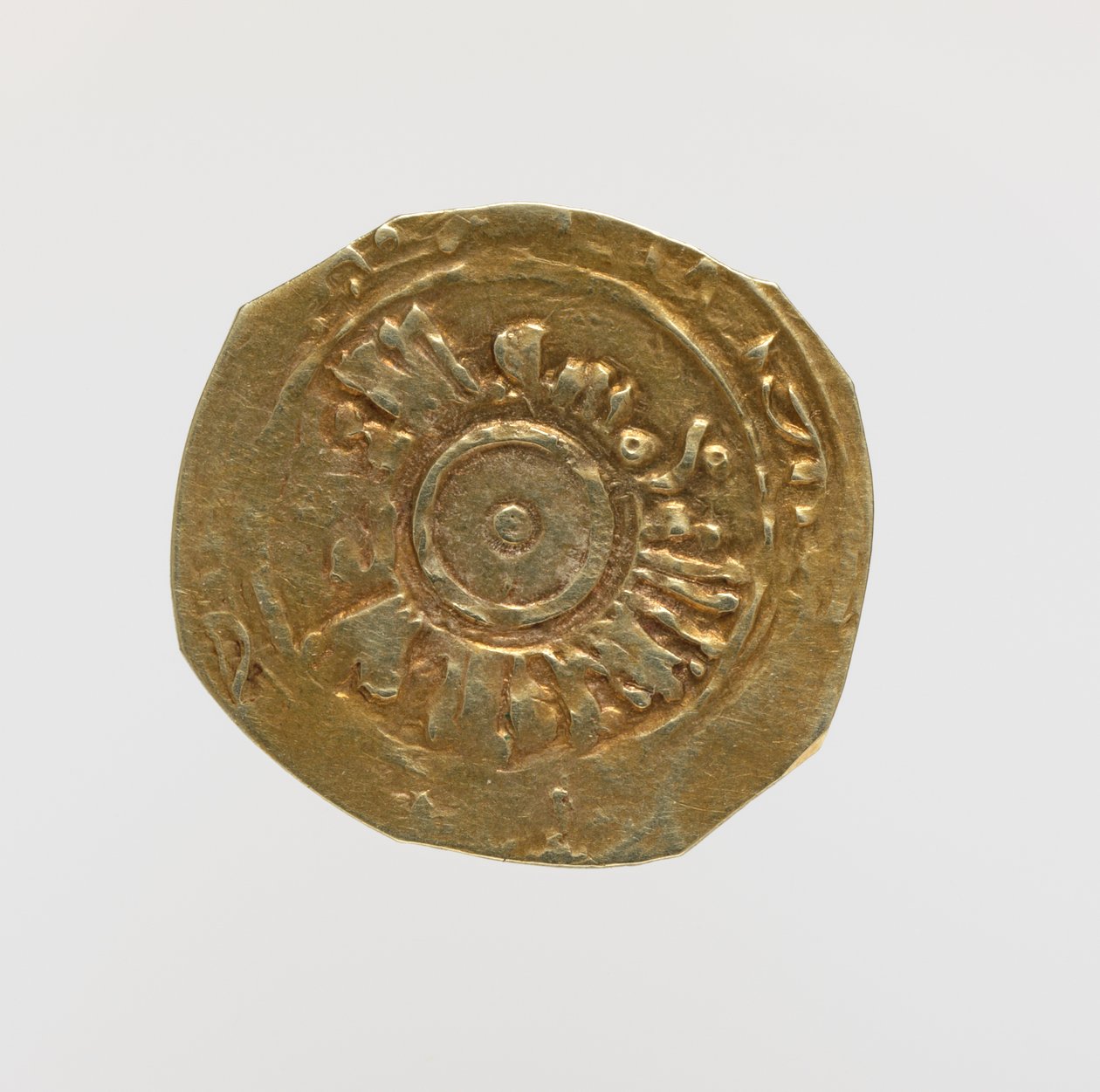 Reverso do Tari de Amalfi com epigrafia pseudo-cufic (ouro) de Italian School