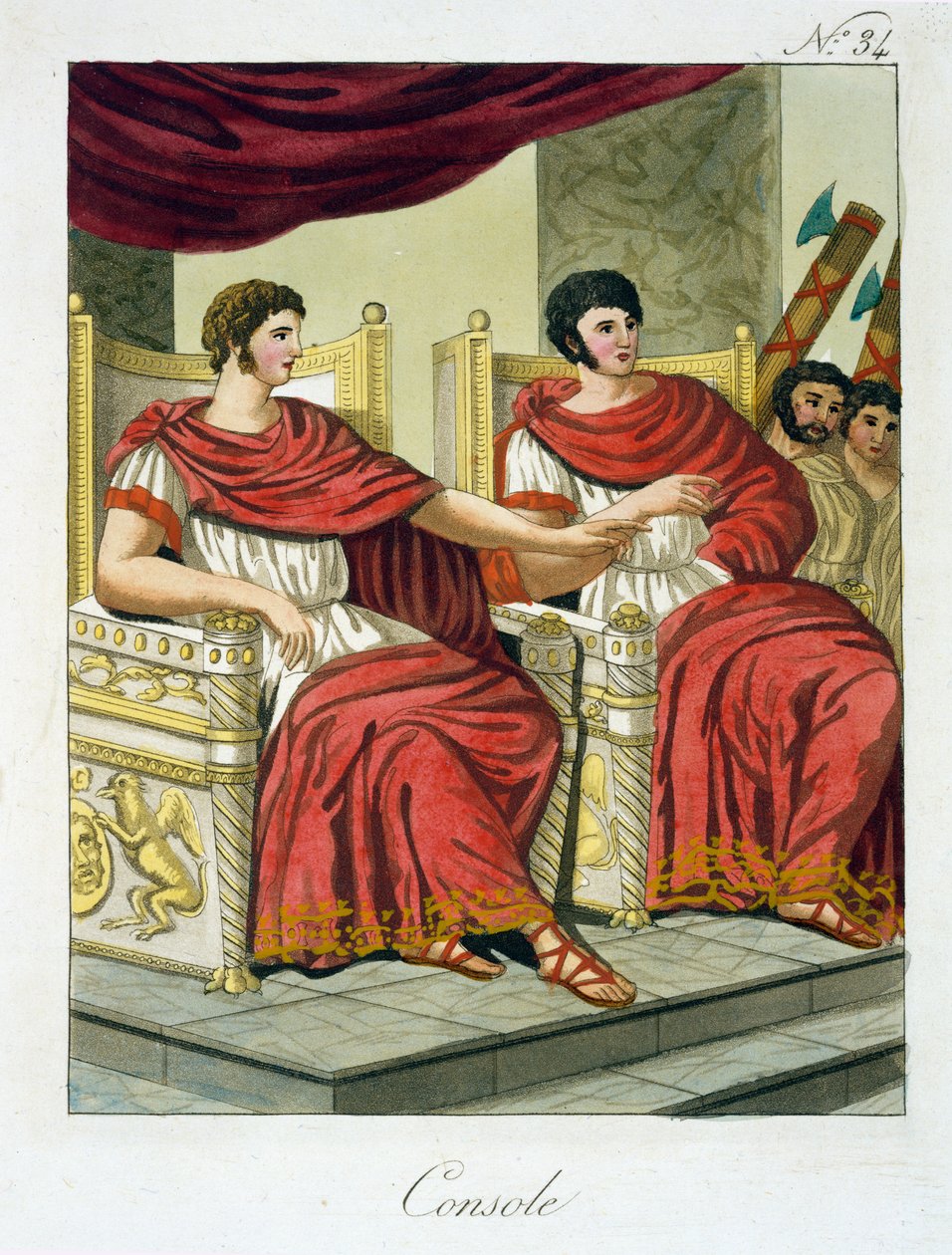 Cônsules romanos, de LAntica Roma, 1825 de Italian School