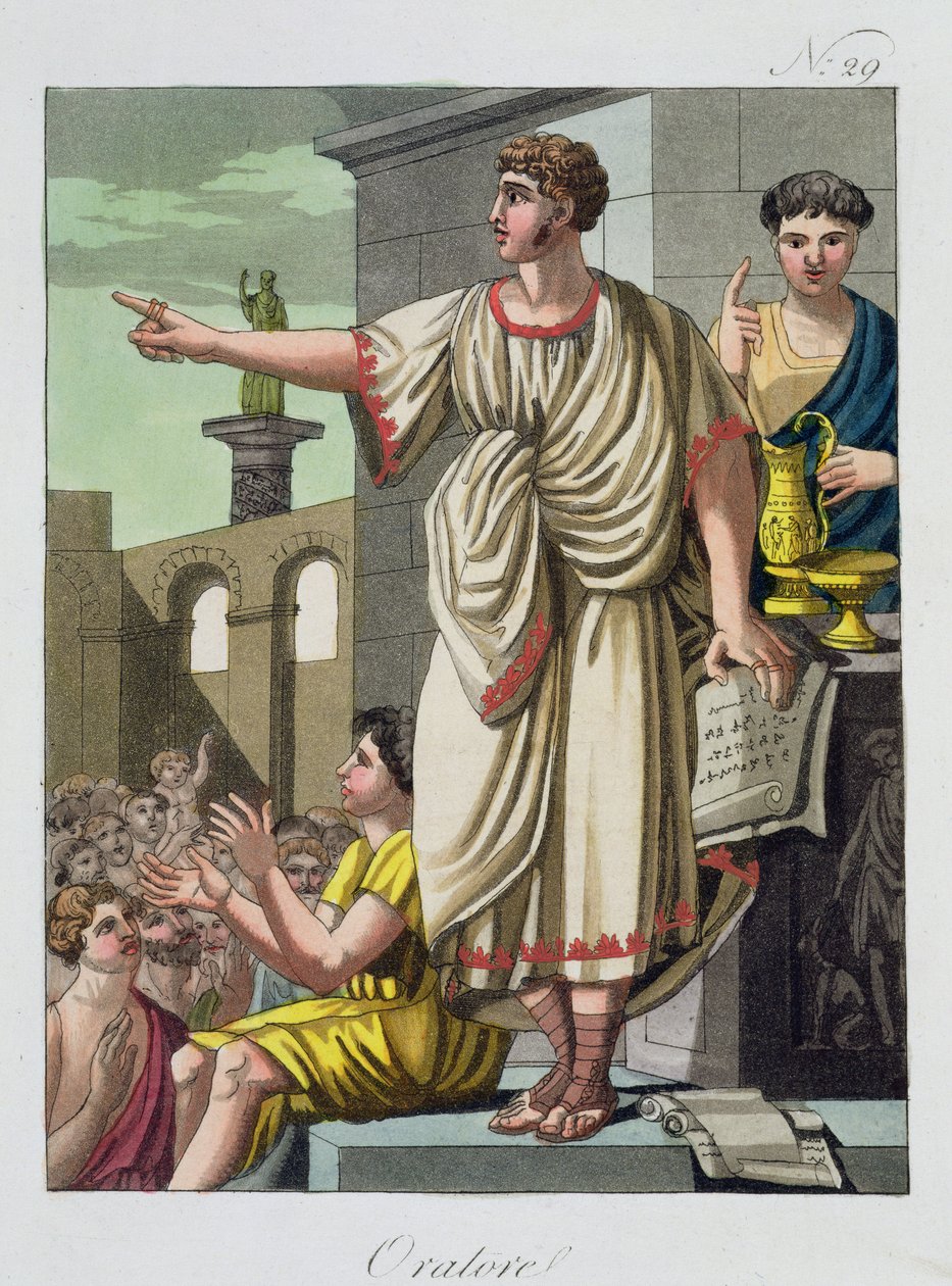 Orador romano, de lática Roma, 1825 de Italian School
