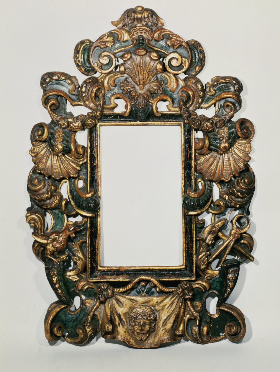 Quadro romano esculpido romano e dourado de Italian School