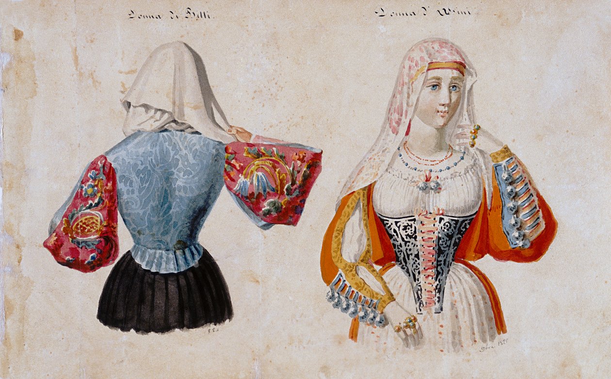 Fatos sardos de Bitti e Osini, estampa ms. 257, Coleção Cominotti de Italian School