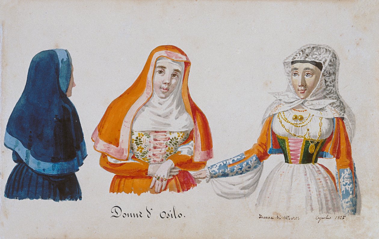 Fantasias Sardas de Osilo e Milis, estampa ms. 258, Coleção Luzzetti de Italian School