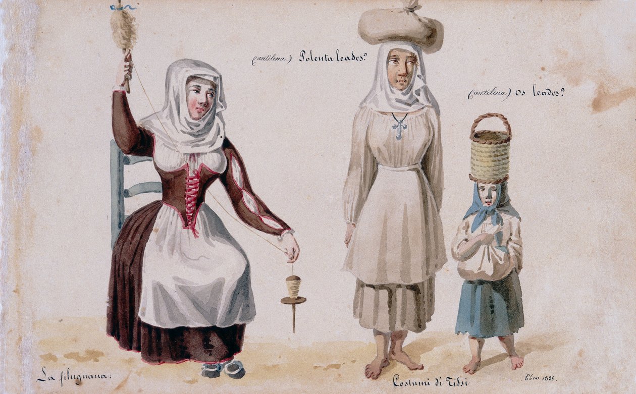 Fantasias Sardas de Tissi, impressão ms. 257, Coleção Cominotti de Italian School