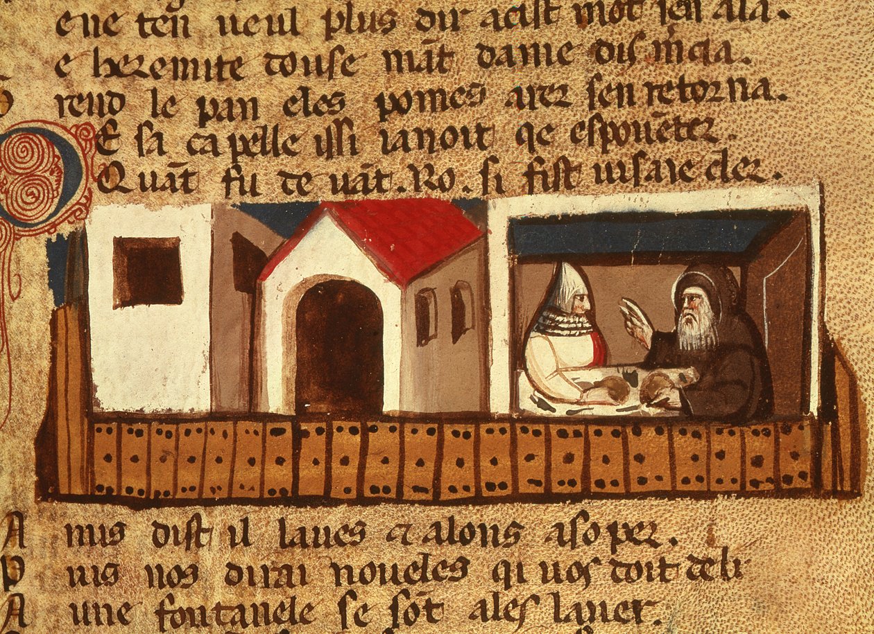 Buscando asilo em um convento, do Codex Entree dEspagne de Italian School