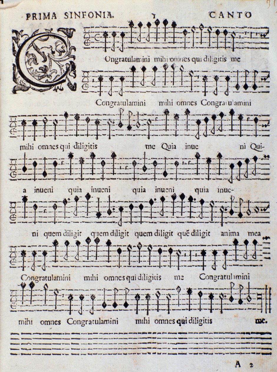 Músicas para o Concerto 5 em Canzoni alla francese de Adriano Banchieri de Italian School