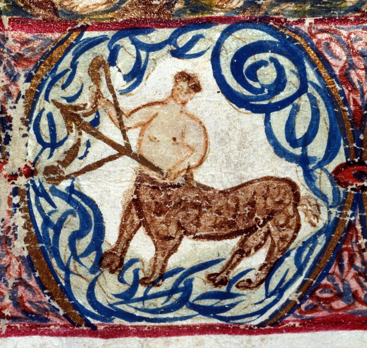 Signo de Sagitário. Horóscopo italiano datado de meados do século XV. de Italian School
