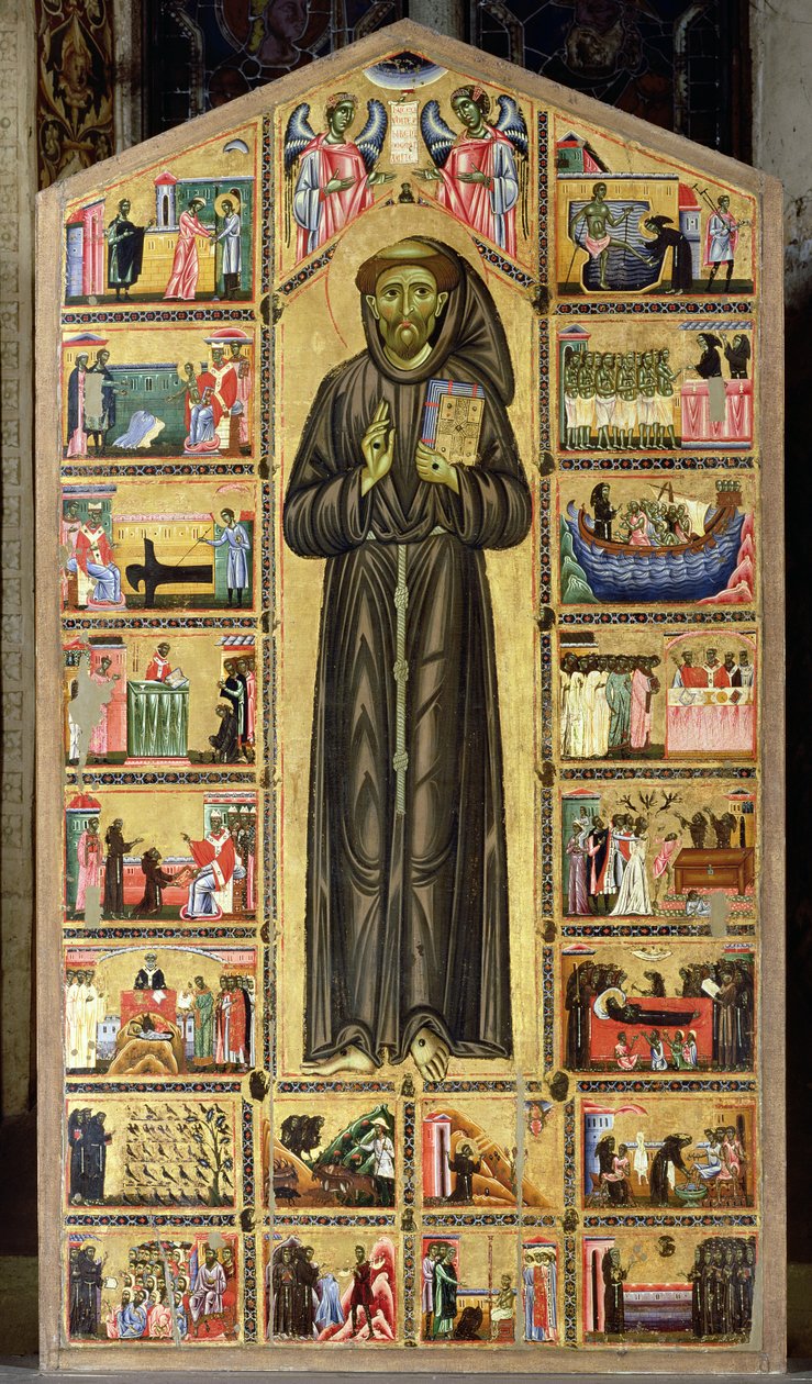 São Francisco e Cenas da sua Vida, Capela Bardi (têmpera no painel) de Italian School