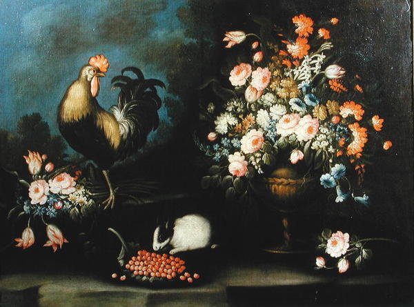 Natureza Morta (óleo sobre tela) de Italian School