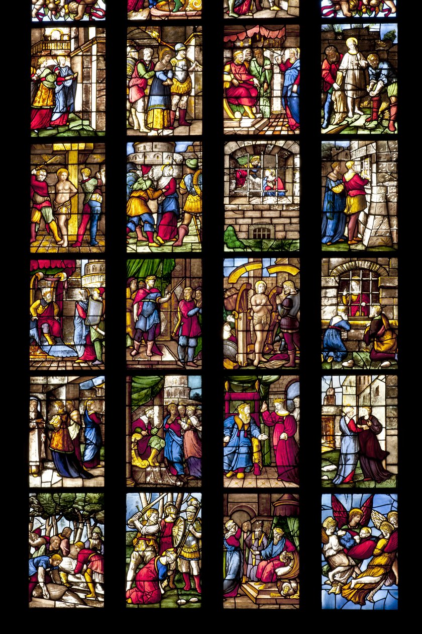 Histórias de Santa Catarina de Alexandria (vitral) (detalhe de 3619177) de Italian School