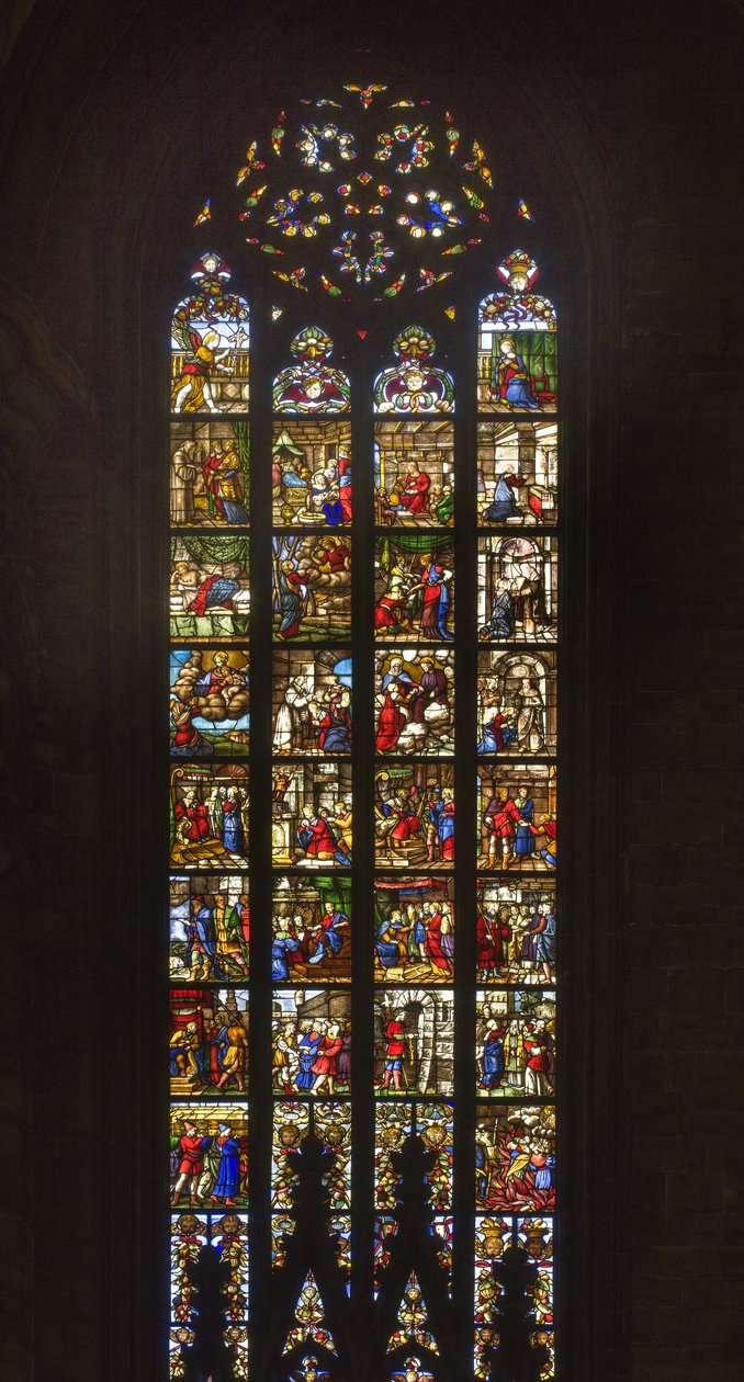Histórias de Santa Catarina de Alexandria (vitral) de Italian School