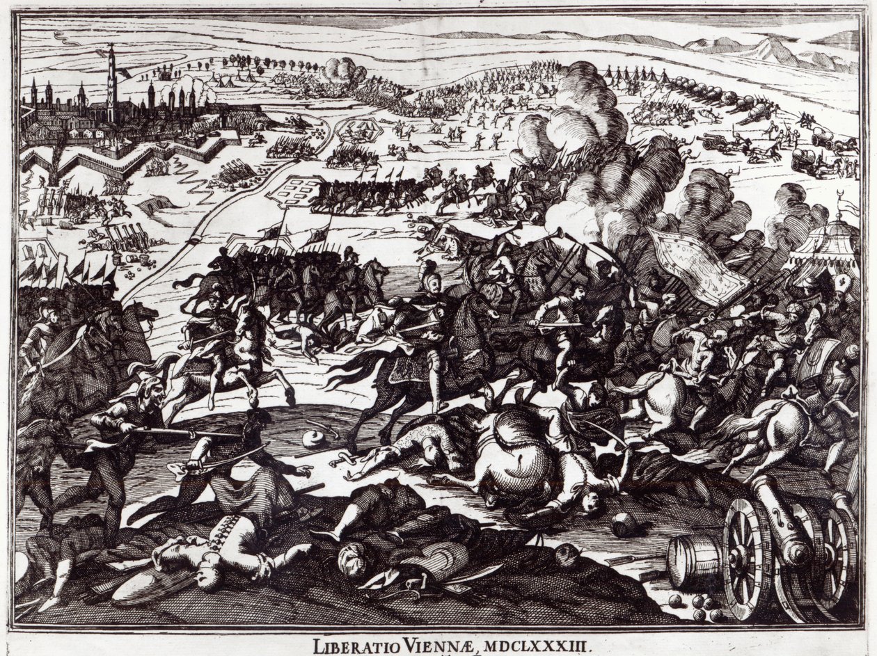 O cerco de 1683 de Viena de Italian School