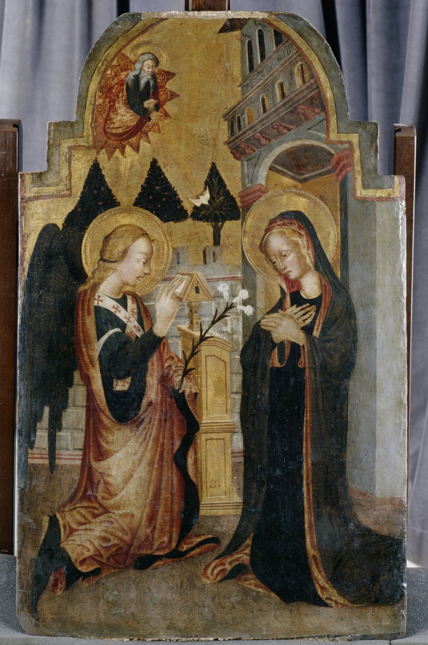 A Anunciação, c.1430-40 (tempera em madeira de álamo) de Italian School